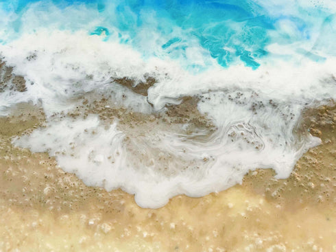 The sound of the ocean epoxy painting